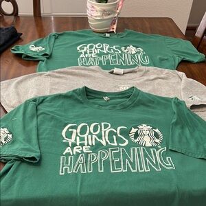 Starbucks Green and Gray T-Shirts bundle
